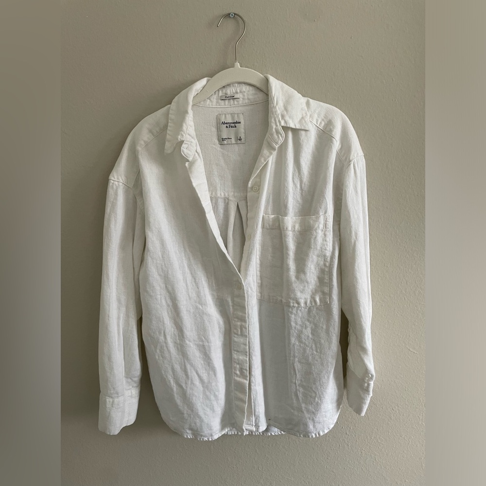 Abercrombie Oversized Linen Button Down